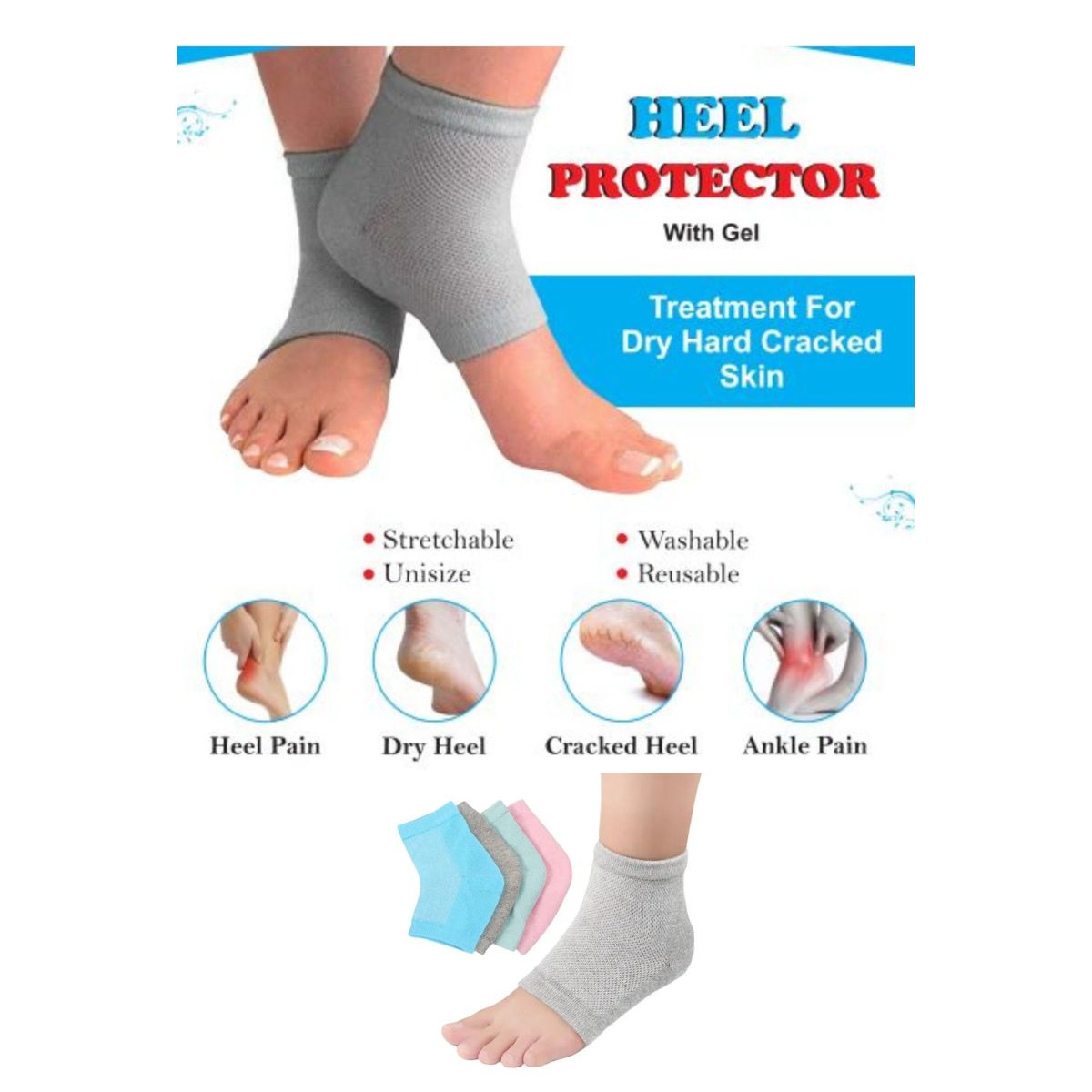 🔥🔥🔥Silicone Moisturizing Spa Gel Heel Socks Exfoliating And Preventing  Dryness Cracked Dead Skin Remove Protector Pain Relief To... | Instagram