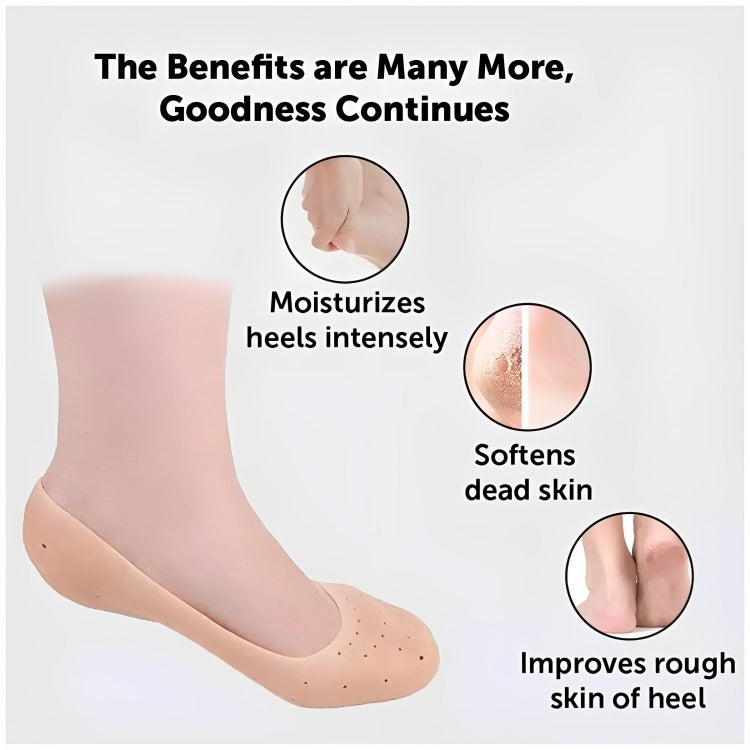 RUDRESHWAR Silicon heel pad for pain relief, Moisturizing Silicone Gel Heel  Socks, Heel Protector Insole Cups : Amazon.in: Health & Personal Care